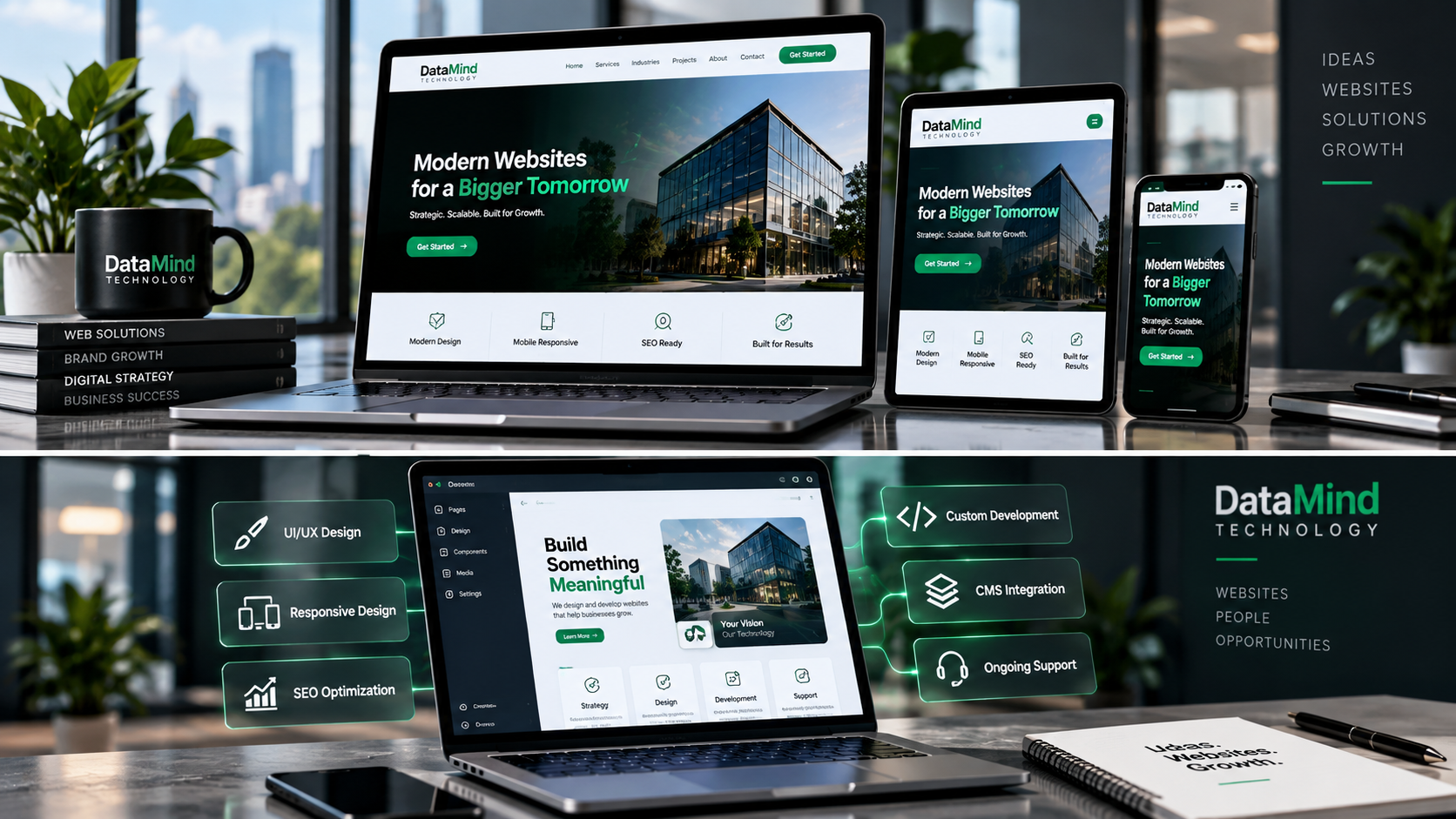 Professional business website displayed across modern digital devices